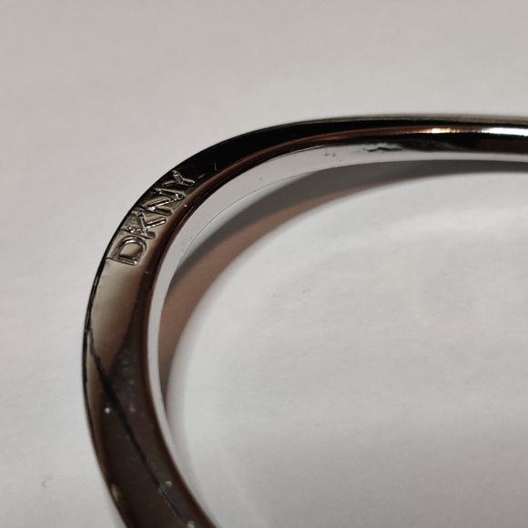 DKNY Silver Tone Bangle Bracelet - Picture 6 of 6